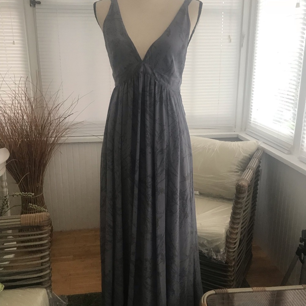 dark grey maxi dress